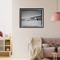 Historic Framed Print, U.S. Naval Air Station, Public Restroom, South Avenue, Pensacola, Escambia County, FL,  17-7/8" x 21-7/8"