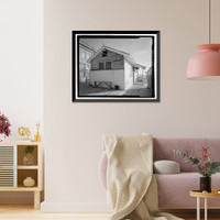 Historic Framed Print, U.S. Naval Air Station, Public Restroom, South Avenue, Pensacola, Escambia County, FL - 3,  17-7/8" x 21-7/8"