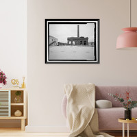 Historic Framed Print, U.S. Naval Air Station, Refrigeration Plant, Center Avenue, Pensacola, Escambia County, FL,  17-7/8" x 21-7/8"