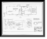 Historic Framed Print, U.S. Naval Air Station, Refrigeration Plant, Center Avenue, Pensacola, Escambia County, FL - 12,  17-7/8" x 21-7/8"