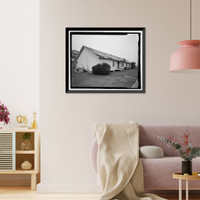 Historic Framed Print, U.S. Naval Air Station, YMCA Building, West Avenue, Pensacola, Escambia County, FL - 4,  17-7/8" x 21-7/8"