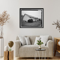 Historic Framed Print, U.S. Naval Air Station, YMCA Building, West Avenue, Pensacola, Escambia County, FL - 4,  17-7/8" x 21-7/8"