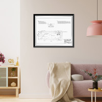 Historic Framed Print, U.S. Naval Air Station, YMCA Building, West Avenue, Pensacola, Escambia County, FL - 13,  17-7/8" x 21-7/8"