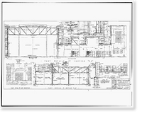 Historic Framed Print, U.S. Naval Air Station, Assembly & Repair Shop, East Avenue, Pensacola, Escambia County, FL - 25,  17-7/8" x 21-7/8"