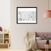 Historic Framed Print, U.S. Naval Air Station, Assembly & Repair Shop, East Avenue, Pensacola, Escambia County, FL - 26,  17-7/8" x 21-7/8"