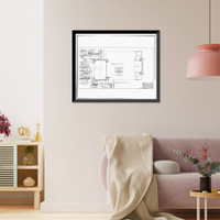 Historic Framed Print, U.S. Naval Air Station, Assembly & Repair Shop, East Avenue, Pensacola, Escambia County, FL - 27,  17-7/8" x 21-7/8"