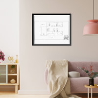 Historic Framed Print, U.S. Naval Air Station, Assembly & Repair Shop, East Avenue, Pensacola, Escambia County, FL - 28,  17-7/8" x 21-7/8"