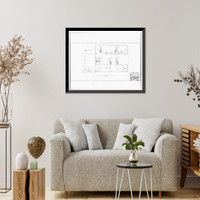 Historic Framed Print, U.S. Naval Air Station, Assembly & Repair Shop, East Avenue, Pensacola, Escambia County, FL - 28,  17-7/8" x 21-7/8"