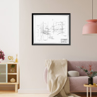 Historic Framed Print, U.S. Naval Air Station, Assembly & Repair Shop, East Avenue, Pensacola, Escambia County, FL - 29,  17-7/8" x 21-7/8"