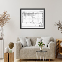 Historic Framed Print, U.S. Naval Air Station, Assembly & Repair Shop, East Avenue, Pensacola, Escambia County, FL - 34,  17-7/8" x 21-7/8"