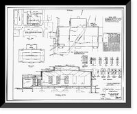 Historic Framed Print, U.S. Naval Air Station, Laundry, 110 Center Avenue, Pensacola, Escambia County, FL - 18,  17-7/8" x 21-7/8"