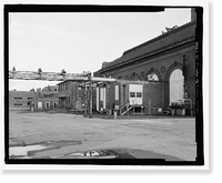 Historic Framed Print, U.S. Naval Air Station, Telephone Workshop & Storehouse, Mustin Avenue, Pensacola, Escambia County, FL - 2,  17-7/8" x 21-7/8"