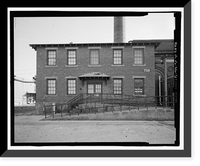 Historic Framed Print, U.S. Naval Air Station, Telephone Workshop & Storehouse, Mustin Avenue, Pensacola, Escambia County, FL - 3,  17-7/8" x 21-7/8"