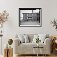 Historic Framed Print, U.S. Naval Air Station, Telephone Workshop & Storehouse, Mustin Avenue, Pensacola, Escambia County, FL - 3,  17-7/8" x 21-7/8"