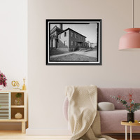 Historic Framed Print, U.S. Naval Air Station, Telephone Workshop & Storehouse, Mustin Avenue, Pensacola, Escambia County, FL - 5,  17-7/8" x 21-7/8"