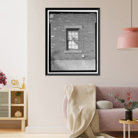 Historic Framed Print, U.S. Naval Air Station, Telephone Workshop & Storehouse, Mustin Avenue, Pensacola, Escambia County, FL - 9,  17-7/8" x 21-7/8"