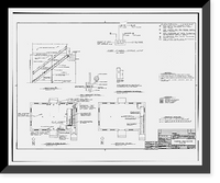 Historic Framed Print, U.S. Naval Air Station, Telephone Workshop & Storehouse, Mustin Avenue, Pensacola, Escambia County, FL - 12,  17-7/8" x 21-7/8"