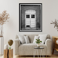 Historic Framed Print, U.S. Naval Air Station, Blacksmith Shop, South Avenue, Pensacola, Escambia County, FL - 8,  17-7/8" x 21-7/8"