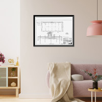 Historic Framed Print, U.S. Naval Air Station, Blacksmith Shop, South Avenue, Pensacola, Escambia County, FL - 12,  17-7/8" x 21-7/8"