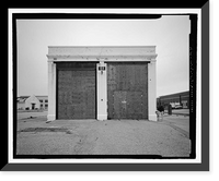 Historic Framed Print, U.S. Naval Air Station, Locomotive Shed, South Avenue, Pensacola, Escambia County, FL - 4,  17-7/8" x 21-7/8"