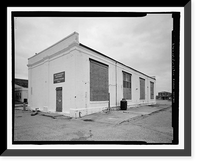 Historic Framed Print, U.S. Naval Air Station, Locomotive Shed, South Avenue, Pensacola, Escambia County, FL - 6,  17-7/8" x 21-7/8"