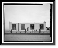 Historic Framed Print, U.S. Naval Air Station, Locomotive Shed, South Avenue, Pensacola, Escambia County, FL - 8,  17-7/8" x 21-7/8"