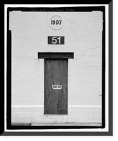 Historic Framed Print, U.S. Naval Air Station, Locomotive Shed, South Avenue, Pensacola, Escambia County, FL - 9,  17-7/8" x 21-7/8"