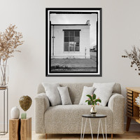 Historic Framed Print, U.S. Naval Air Station, Locomotive Shed, South Avenue, Pensacola, Escambia County, FL - 10,  17-7/8" x 21-7/8"