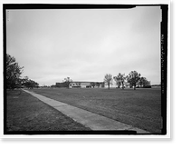 Historic Framed Print, U.S. Naval Air Station, Aircraft Hangar, Radford Boulevard, Pensacola, Escambia County, FL,  17-7/8" x 21-7/8"