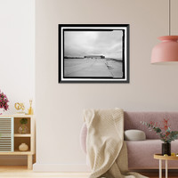 Historic Framed Print, U.S. Naval Air Station, Aircraft Hangar, Radford Boulevard, Pensacola, Escambia County, FL - 2,  17-7/8" x 21-7/8"