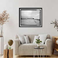 Historic Framed Print, U.S. Naval Air Station, Aircraft Hangar, Radford Boulevard, Pensacola, Escambia County, FL - 2,  17-7/8" x 21-7/8"