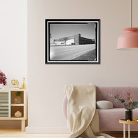 Historic Framed Print, U.S. Naval Air Station, Aircraft Hangar, Radford Boulevard, Pensacola, Escambia County, FL - 3,  17-7/8" x 21-7/8"