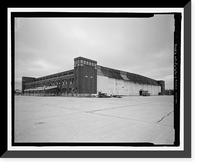 Historic Framed Print, U.S. Naval Air Station, Aircraft Hangar, Radford Boulevard, Pensacola, Escambia County, FL - 7,  17-7/8" x 21-7/8"