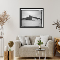 Historic Framed Print, U.S. Naval Air Station, Aircraft Hangar, Radford Boulevard, Pensacola, Escambia County, FL - 7,  17-7/8" x 21-7/8"