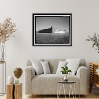 Historic Framed Print, U.S. Naval Air Station, Aircraft Hangar, Radford Boulevard, Pensacola, Escambia County, FL - 9,  17-7/8" x 21-7/8"