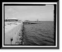 Historic Framed Print, U.S. Naval Air Station, Sea Plane Ramp, Pensacola, Escambia County, FL - 2,  17-7/8" x 21-7/8"