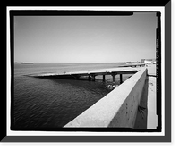 Historic Framed Print, U.S. Naval Air Station, Sea Plane Ramp, Pensacola, Escambia County, FL - 3,  17-7/8" x 21-7/8"