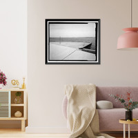 Historic Framed Print, U.S. Naval Air Station, Sea Plane Ramp, Pensacola, Escambia County, FL - 6,  17-7/8" x 21-7/8"