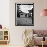 Historic Framed Print, Peggy's Beauty Shop, U.S. Highway 341 at South Church Street, Odum, Wayne County, GA - 3,  17-7/8" x 21-7/8"