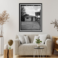 Historic Framed Print, Peggy's Beauty Shop, U.S. Highway 341 at South Church Street, Odum, Wayne County, GA - 3,  17-7/8" x 21-7/8"