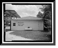 Historic Framed Print, Peggy's Beauty Shop, U.S. Highway 341 at South Church Street, Odum, Wayne County, GA - 4,  17-7/8" x 21-7/8"