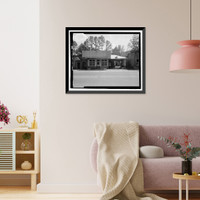 Historic Framed Print, Walker's Service Station, U.S. Highway 341, 175 feet southeast of South Chur, Odum, Wayne County, GA,  17-7/8" x 21-7/8"