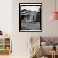 Historic Framed Print, Kicklighter-Daniel-Morris Building, U.S. Highway 341, 75 feet northwest of Carter Aven, Odum, Wayne County, GA,  17-7/8" x 21-7/8"