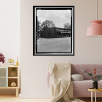 Historic Framed Print, Poppell's Hardware, Furniture, Feed & Seed Store, U.S. Highway 341 at Carter Avenue, Odum, Wayne County, GA,  17-7/8" x 21-7/8"