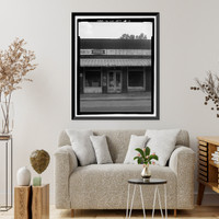 Historic Framed Print, Poppell's Hardware, Furniture, Feed & Seed Store, U.S. Highway 341 at Carter Avenue, Odum, Wayne County, GA - 5,  17-7/8" x 21-7/8"