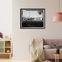 Historic Framed Print, Ahl-Dean-Hires Building, U.S. Highway 341, 130 feet southeast of Carter Ave, Odum, Wayne County, GA - 2,  17-7/8" x 21-7/8"