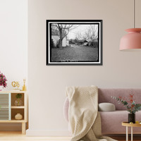 Historic Framed Print, Jaudon-Bragg-Snelling Farm, North side of GA State Route 21, Springfield vicinity, Effingham County, GA - 2,  17-7/8" x 21-7/8"