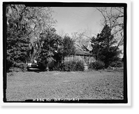 Historic Framed Print, Jaudon-Bragg-Snelling Farm, House, North side of GA State Route 21, Springfield vicinity, Effingham County, GA,  17-7/8" x 21-7/8"