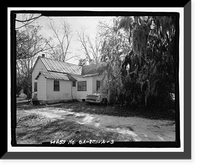 Historic Framed Print, Jaudon-Bragg-Snelling Farm, House, North side of GA State Route 21, Springfield vicinity, Effingham County, GA - 3,  17-7/8" x 21-7/8"