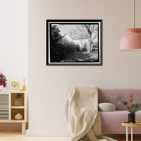 Historic Framed Print, Jaudon-Bragg-Snelling Farm, House, North side of GA State Route 21, Springfield vicinity, Effingham County, GA - 5,  17-7/8" x 21-7/8"